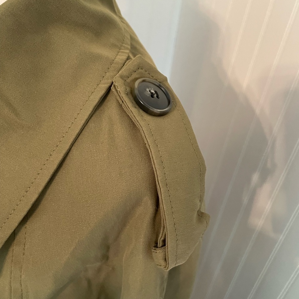 NWT Petal & Pup Olive Green Belted Double Breasted Trench Coat Size XS - Picture 6 of 14